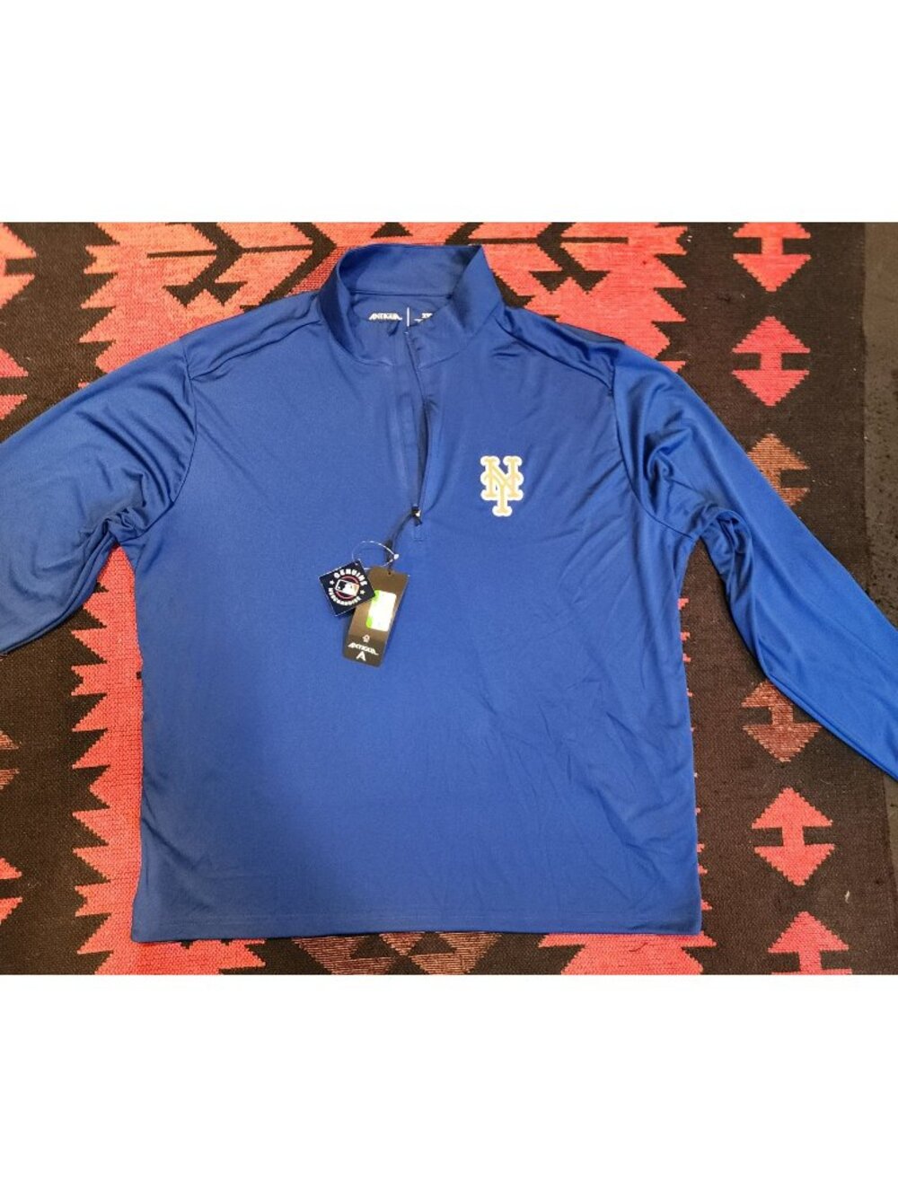 NEW New York Mets Antigua Men's Tribute Pullover 2XL Blue MLB Genuine Merchandis